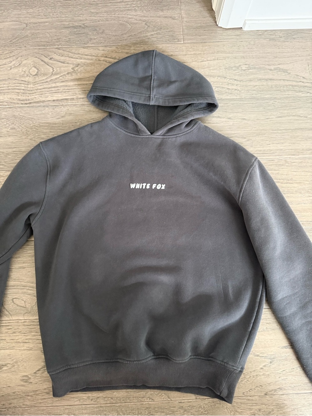 White Fox Boutique Charcoal Gray/black Women's Hoodie